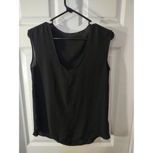 Unbranded Top Size M Black Semi Sheer Sleeveless